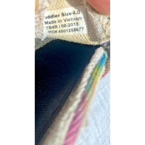 Vans Girl's Slip-On Rainglow Rainbow Colorful Baby Toddler -Size 4.0 Play Shoes - Picture 10 of 14